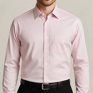 Michael‎ Kors Pink Dress Shirt 17 34/35 Regular Fit Non-Iron Long Sleeve